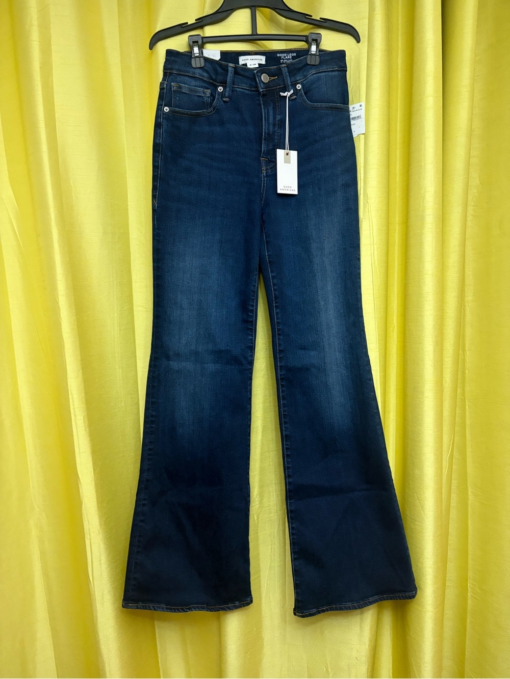 Good American Dark Blue Flare Jeans
